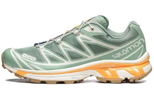 Кроссовки Salomon XT-6 для активного отдыха, Унисекс, Зеленый/Оранжевый/Белый