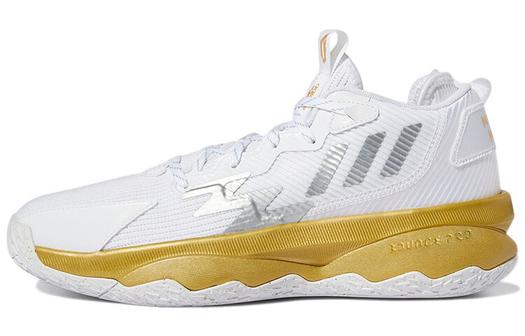 Кроссовки Adidas D lillard 8 Laheem The Dream, белый/желтый