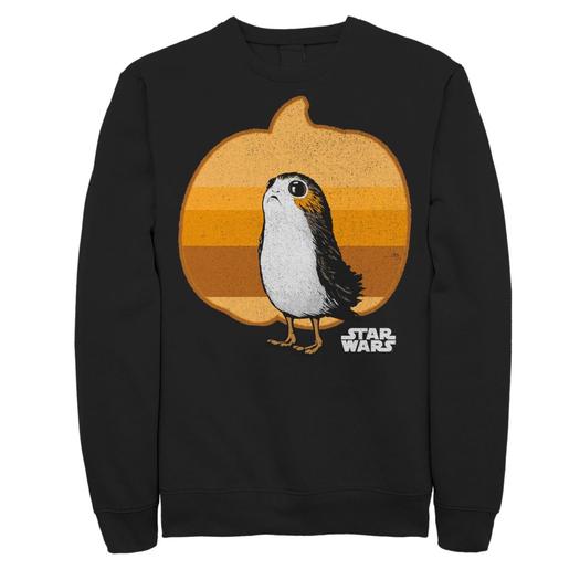 Мужской простой свитшот в полоску с тыквой Star Wars Porg