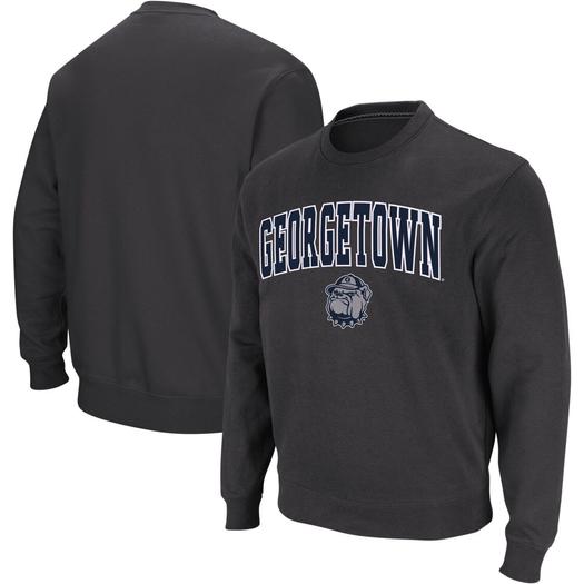 Мужской темно-серый свитшот с круглым вырезом Georgetown Hoyas Arch & Logo Colosseum