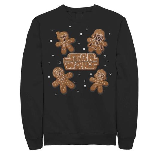 Мужской свитшот с пряничным принтом «Звездные войны» Star Wars, черный