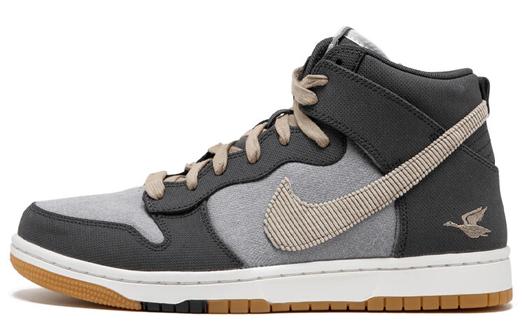 Кроссовки Nike Dunk High, черный/светло-серый