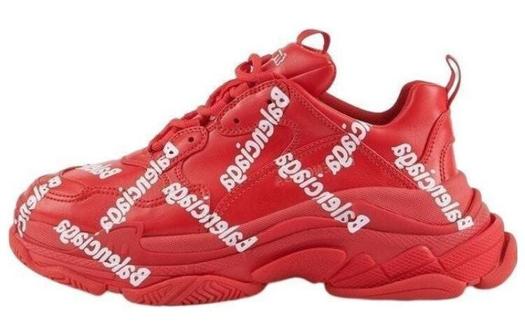 Кроссовки Balenciaga Triple S Sneaker 'Allover Logo - Tomato Red'