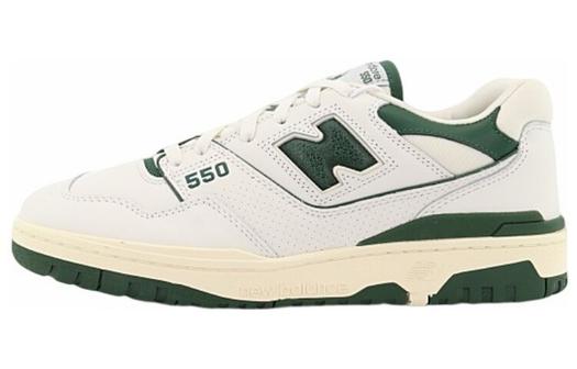 Кроссовки New Balance NB 550 Vintage Basketball Unisex, белый/зеленый