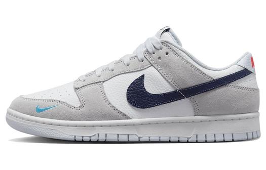 Кроссовки Nike Dunk Low, белый/серый/темно-синий
