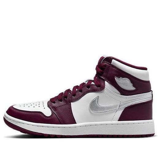 Кроссовки Air Jordan 1 Retro High Golf 'Bordeaux', белый
