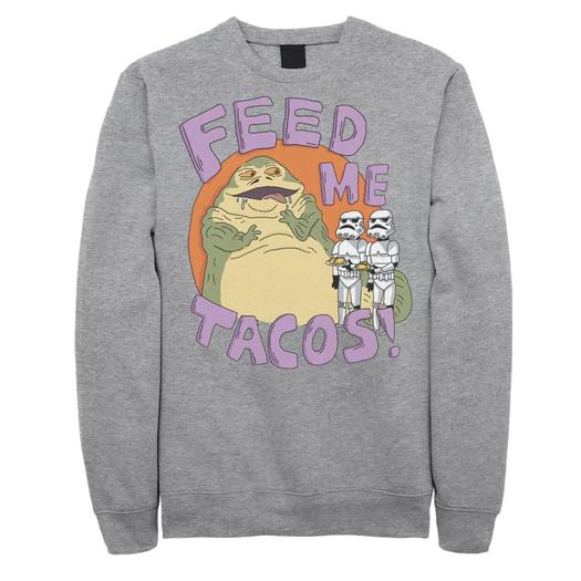 Мужской свитшот с рисунком «Звездные войны Jabba The Hutt Feed Me Tacos» Licensed Character