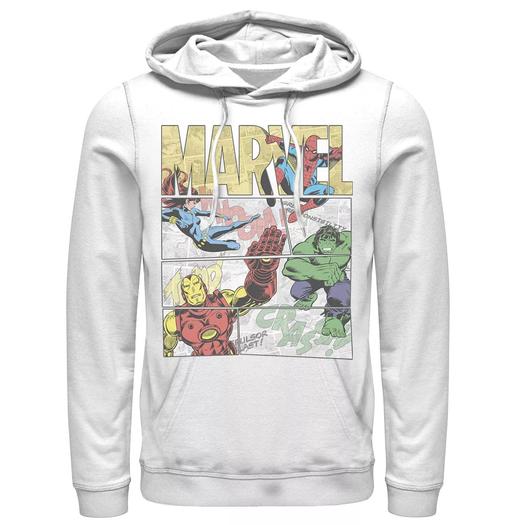 Мужская толстовка с капюшоном в стиле ретро Marvel Avengers Comic Licensed Character