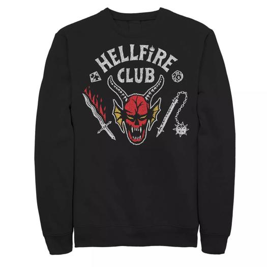 Мужской свитшот Netflix Stranger Things Hellfire Club Mace And Dagger Licensed Character