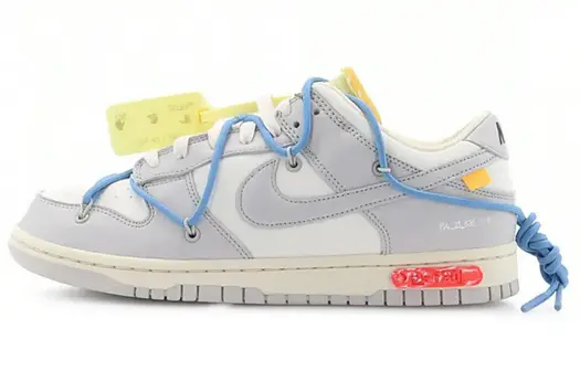 Кроссовки Nike Dunk Low Off-White Lot 5, белый/желтый