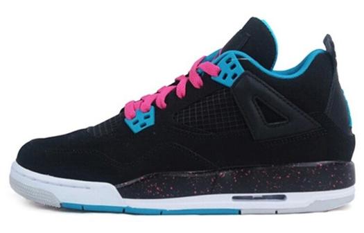Кроссовки Jordan Air Jordan 4 Vintage Basketball Unisex, черный/голубой/розовый