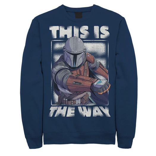 Мужской свитшот с портретом Star Wars The Mandalorian This Is The Way Licensed Character, синий