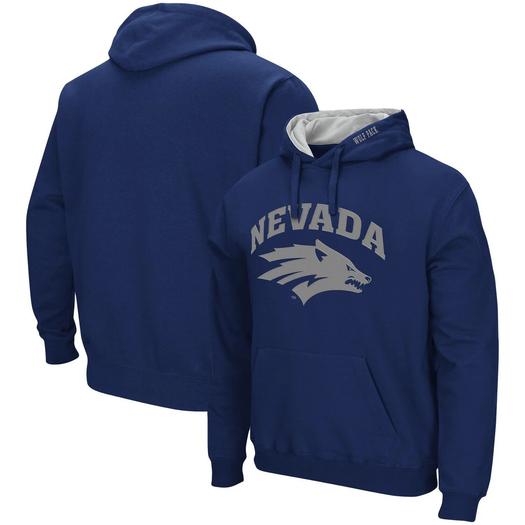 Мужской темно-синий пуловер с капюшоном Nevada Wolf Pack Arch и Logo Colosseum
