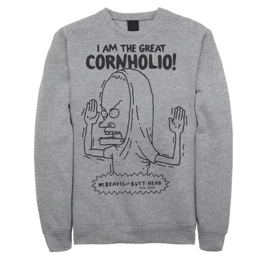 Мужской свитшот с контурным рисунком Beavis and Butt-Head Great Cornholio Licensed Character
