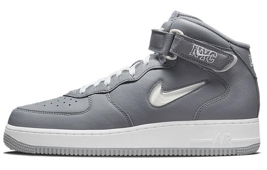 Кроссовки Nike Air Force 1 Mid QS Jewel, серый/белый