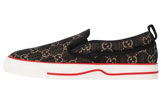 Кеды Gucci Tennis 1977, низкие, черный/золотой