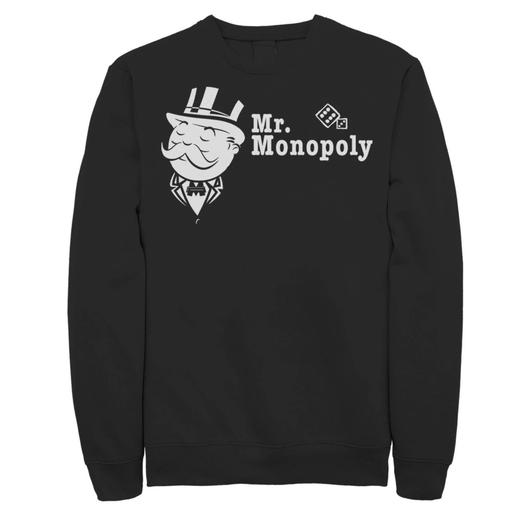 Мужской свитшот с портретом Monopoly Mr. Monopoly Licensed Character