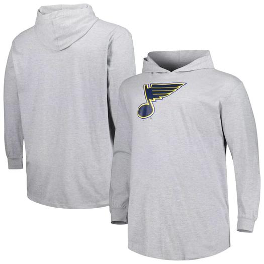 Мужской пуловер с капюшоном Heather Grey St. Louis Blues Big & Tall