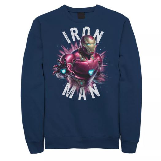 Мужской свитшот с портретом Marvel Avengers Endgame Iron Man Power Licensed Character