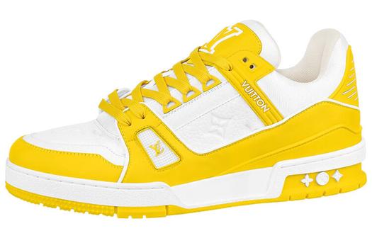 Кроссовки Louis Vuitton Trainer Skate Unisex, белый/ярко-желтый