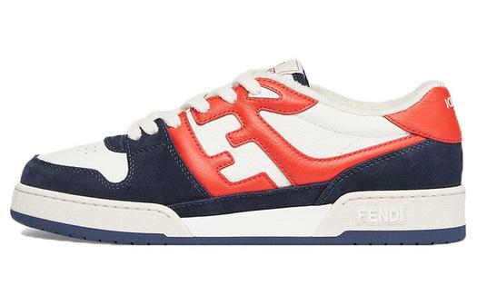 Кроссовки Fendi Match Skate, белый/черный/светло-красный