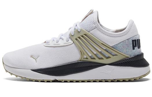 Кроссовки Puma Pacer Future Life Unisex Casual, белый/черный/зеленый