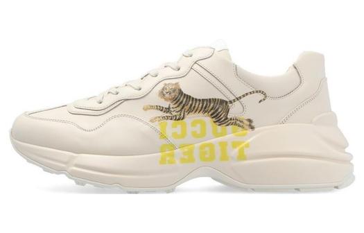 Кроссовки Gucci Rhyton Tiger, светло-бежевый/желтый