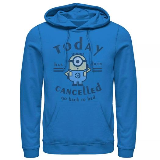 Мужской пуловер с капюшоном Despicable Me Minions Today был отменен Licensed Character