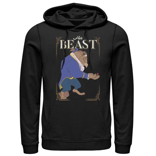 Мужской пуловер с капюшоном Disney Beauty & The Beast Her Beast