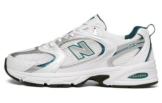 Кроссовки New Balance 530: Белый с зеленым