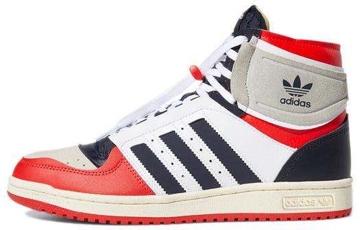 Кроссовки Adidas Originals Top Ten Skateboarding Unisex, белый/черный/красный
