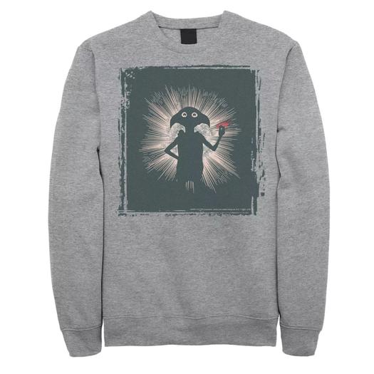 Мужской флисовый пуловер с рисунком Dobby Magical Snap Silhouette Harry Potter