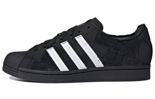 Кроссовки Atmos x Adidas Originals Superstar Recouture Patchwork, черный/белый