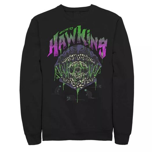 Мужской свитшот Hawkins «Netflix Stranger Things Demogorgon Welcome To Hawkins» Licensed Character