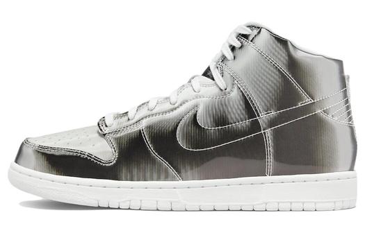 Кроссовки Nike X Clot Dunk High, серебристый