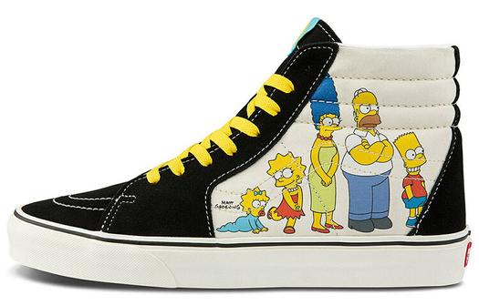 Кроссовки Vans Sk8-Hi Simpsons Family Portrait, черный/белый/мультиколор