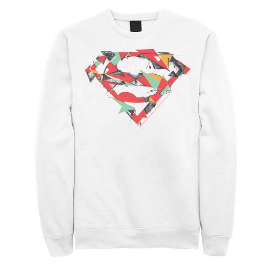 Мужской флисовый свитшот с логотипом DC Comics Superman Polygon Chest Licensed Character