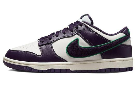 Кроссовки Nike Dunk Low, белый/темно-фиолетовый