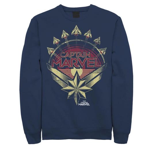 Мужской свитшот с логотипом Marvel Captain Marvel Badge Licensed Character