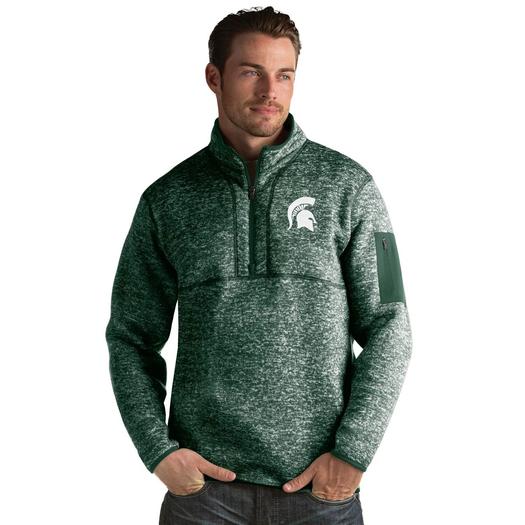Мужской пуловер Michigan State Spartans Fortune Antigua