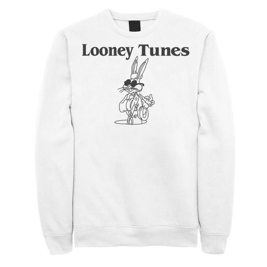 Мужской свитшот с логотипом Looney Tunes Bugs Bunny Line Art Licensed Character