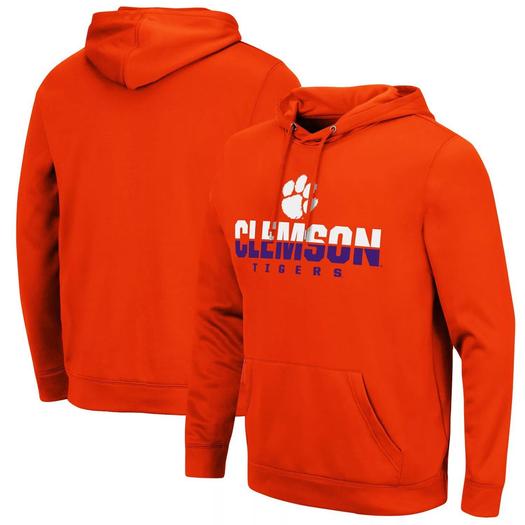 Мужской оранжевый пуловер с капюшоном Clemson Tigers Lantern Colosseum