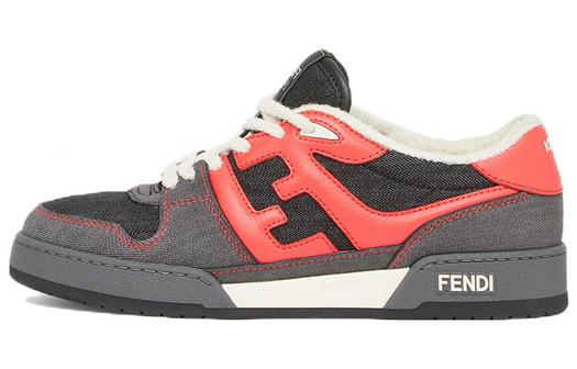 Кроссовки Fendi Match Skate, темно-серый/светло-красный