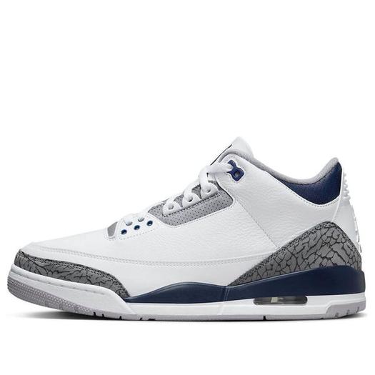 Кроссовки Air Jordan 3 Retro 'Midnight Navy', белый