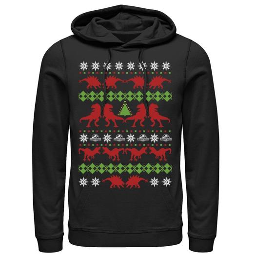 Мужской свитер с рисунком Jurassic World Dino Ugly Holiday, пуловер, толстовка с рисунком Licensed Character, черный