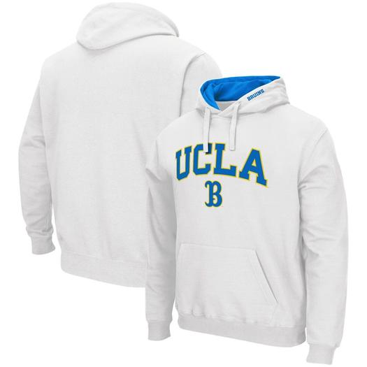 Мужской белый пуловер с капюшоном UCLA Bruins Arch & Logo 3.0 Colosseum