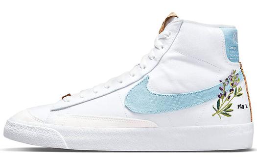 Кроссовки Nike Blazer Mid 77, белый/голубой