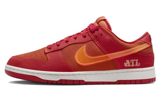 Кроссовки Nike Dunk Low ATL, красный/оранжевый