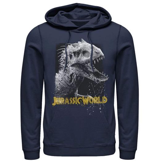 Мужской пуловер с капюшоном и рисунком Jurassic World Indominus Rex Licensed Character, синий