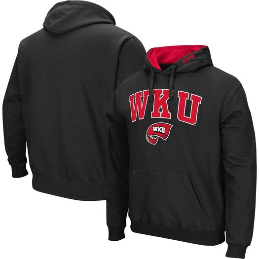 Мужской черный пуловер с капюшоном Western Kentucky Hilltoppers Arch & Logo Colosseum